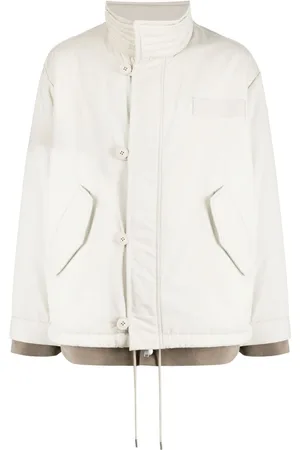 FIVE CM Funnel-neck layered down jacket