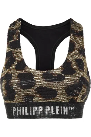 Philipp Plein Leopard-print cropped top