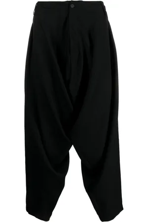 YOHJI YAMAMOTO Army Gabardine Y-draped trousers