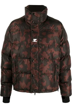 Courrèges Camouflage-print high-neck padded jacket