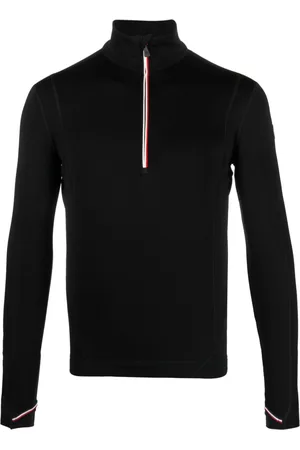 Moncler Stripe-trim half-zip sweatshirt