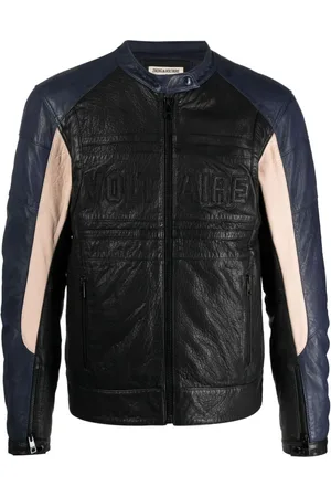 Zadig & Voltaire Late Biker panelled leather jacket