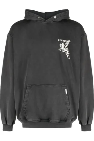 Represent Logo-print cotton hoodie