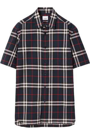 Burberry Checked short-sleeve cotton shirt