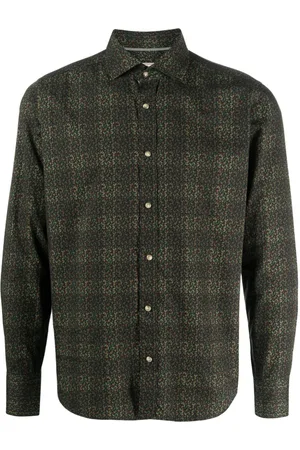 Tintoria Mattei Geometric-print cotton shirt