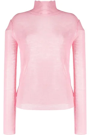 Jil Sander Semi-sheer logo-patch jumper