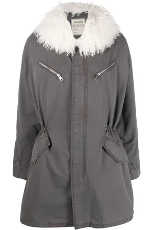Zadig & Voltaire Kidea zip-up parka coat