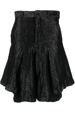 Comme des Garçons Draped-detail lurex shorts