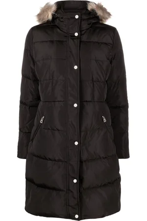 Ralph Lauren Faux-fur trim quilted coat