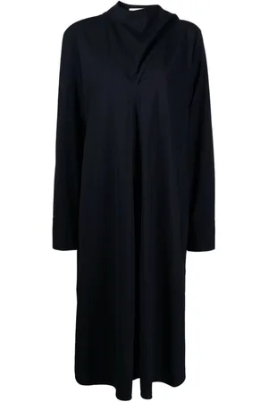 STUDIO NICHOLSON Scarf-detail long-sleeve midi dress