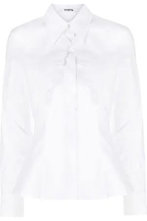 VIVETTA Scallop-edge poplin shirt