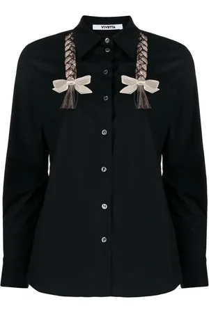VIVETTA Motif-embroidered poplin shirt
