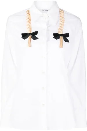 VIVETTA Motif-embroidered poplin shirt