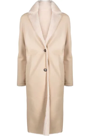 LISKA Lammmantel button-up coat