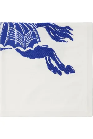 Burberry Equestrian Knight wool-blend blanket