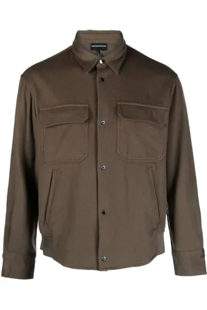 Emporio Armani Brushed cargo-pocket shirt jacket