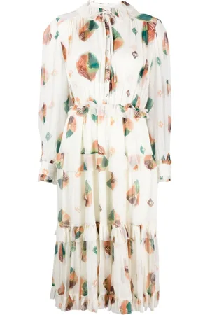 ULLA JOHNSON Reina ruffled midi shirtdress