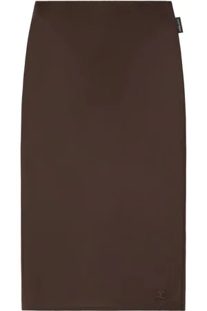 Courrèges Semi-sheer midi skirt