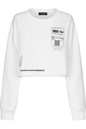 Dolce & Gabbana Logo-print cotton crop sweatshirt