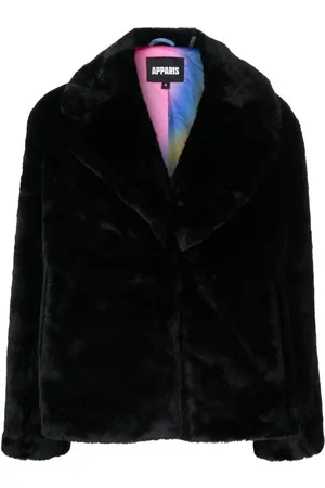 Apparis Notched-lapel faux-fur jacket