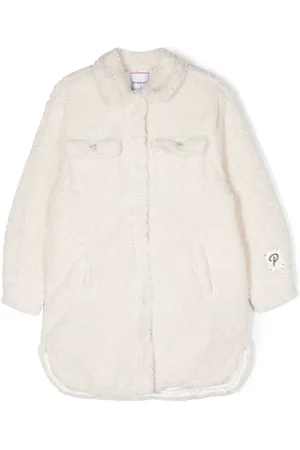 Pinko Faux-fur four-pocket coat