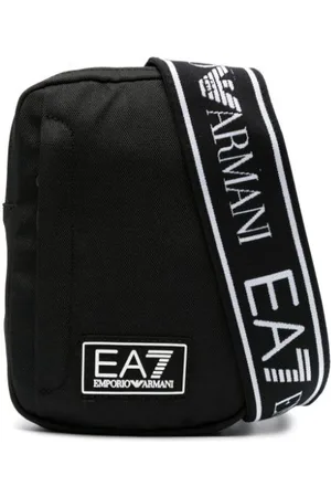 EA7 Logo-patch canvas crossbody bag