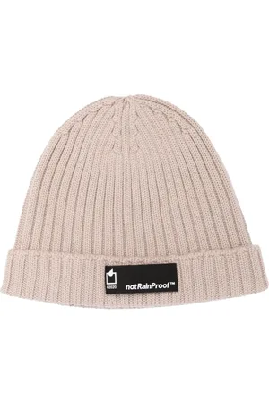 Styland Logo-patch ribbed-knit beanie