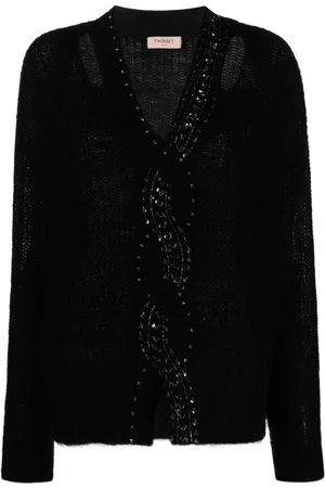 Twin-Set Rhinestone-embellished cut-out jumper