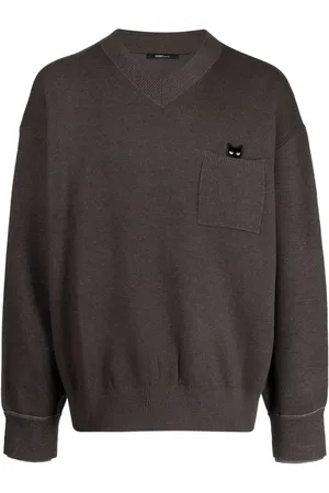 SONGZIO Trace Pocket Panther V-neck jumper