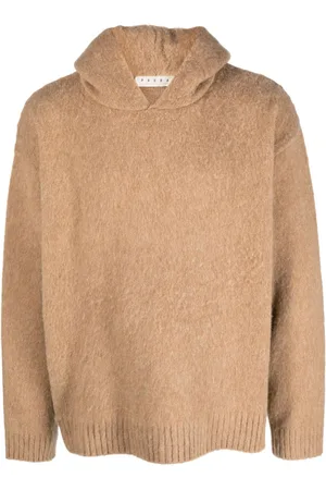 PAURA Brushed-effect virgin wool hoodie