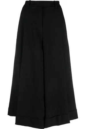 Rochas Pleated wool culottes