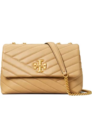 Tory Burch Small Kira Diamond Weave Convertible Leather Shoulder Bag in  Yellow