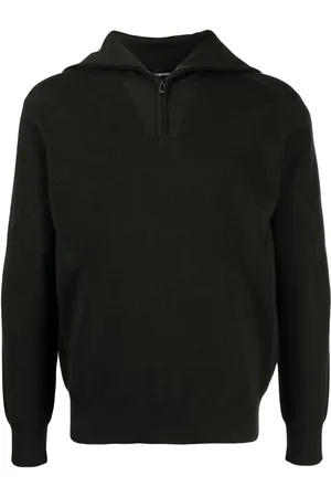 Emporio Armani Half-zip fine-ribbed jumper