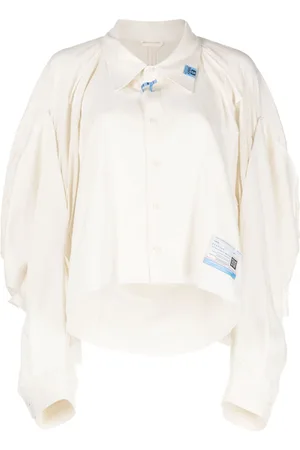 Maison Mihara Yasuhiro Logo-patches panelled cotton shirt
