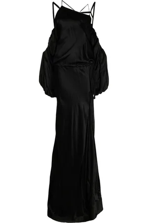 ANN DEMEULEMEESTER Draped asymmetric gown
