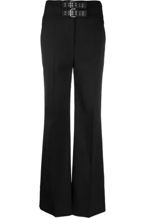 Moschino Double-buckle flared trousers