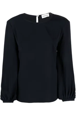P.A.R.O.S.H. Bishop sleeves round-neck blouse