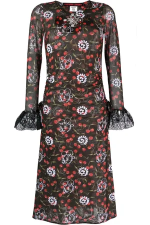 Chopova Lowena Windsucker semi-sheer midi dress