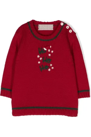 LA STUPENDERIA Ho Ho Ho embroidered cashwool jumper