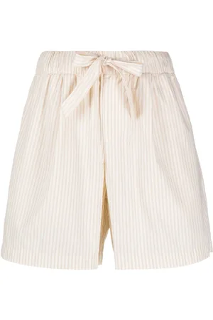 Tekla Striped organic cotton shorts