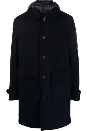 Woolrich Hooded single-breasted coat