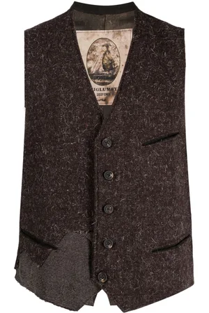 ZIGGY CHEN Patchwork linen waistcoat