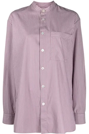Tekla Striped organic cotton shirt