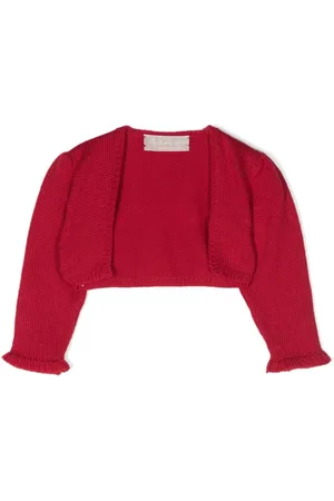 LA STUPENDERIA Ribbed-trim cropped cardigan