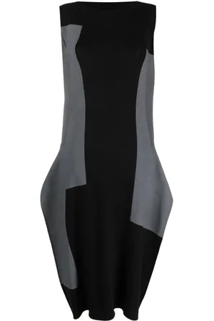 Issey Miyake Rectilinear Ap midi dress