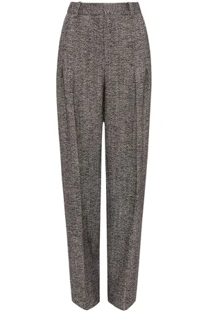 Victoria Beckham Herringbone-pattern tailored trousers