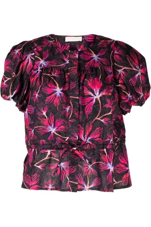 ULLA JOHNSON Mila floral-print cotton top