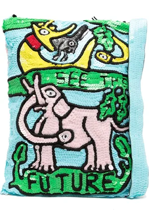 WALTER VAN BEIRENDONCK New Eyes embellished tote bag