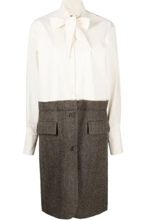 UMA WANG Long-sleeve shirt midi dress