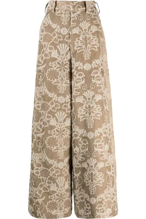 UMA WANG Full-jacquard wide-leg trousers